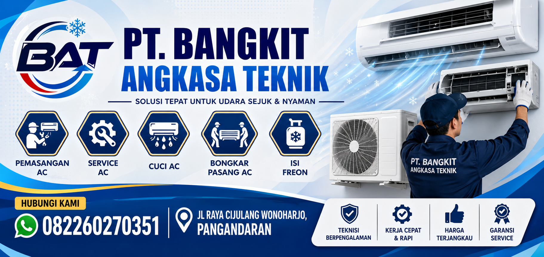 Jasa Service AC Pangandaran Cepat, Rapi, dan Harga Terjangkau